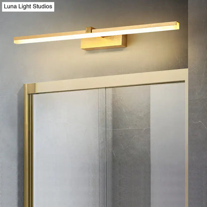 Modern gold metal led vanity light – bathroom wall fixture