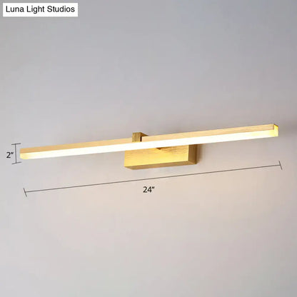 Modern gold metal led vanity light – bathroom wall fixture