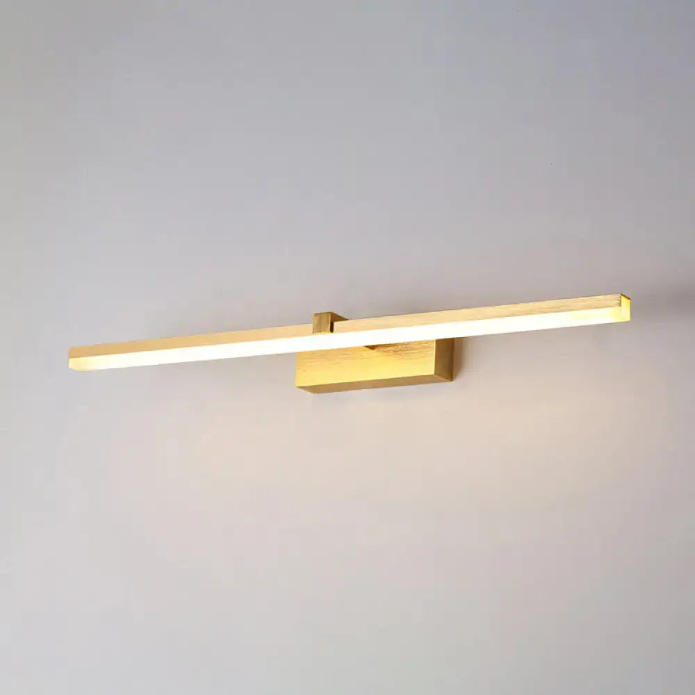 Modern gold metal led vanity light – bathroom wall fixture