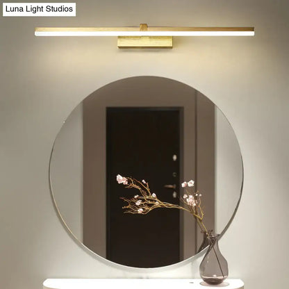 Modern gold metal led vanity light – bathroom wall fixture