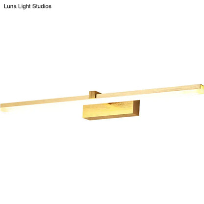 Modern gold metal led vanity light – bathroom wall fixture