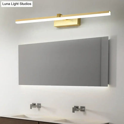 Modern gold metal led vanity light – bathroom wall fixture
