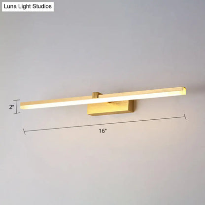 Modern gold metal led vanity light – bathroom wall fixture