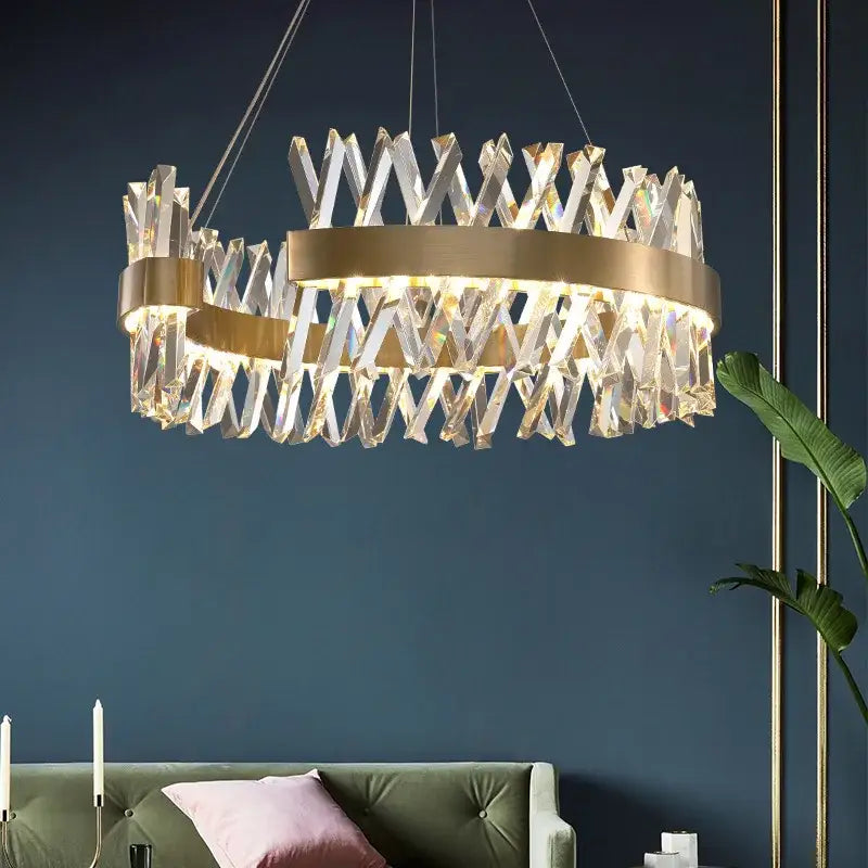 Modern gold metal s shape lustre led pendant lamp dining room