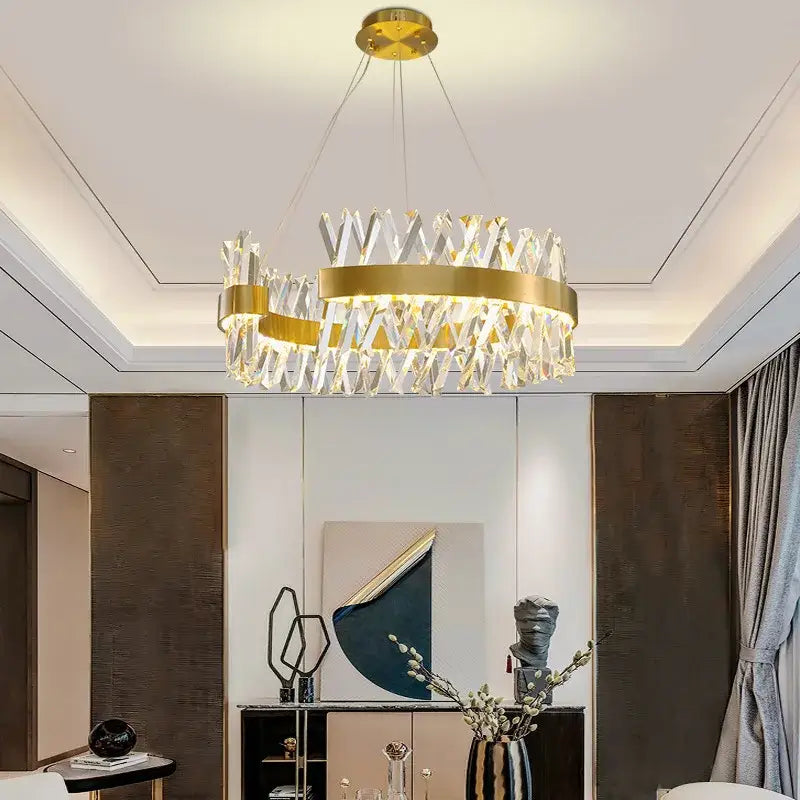 Modern gold metal s shape lustre led pendant lamp dining room