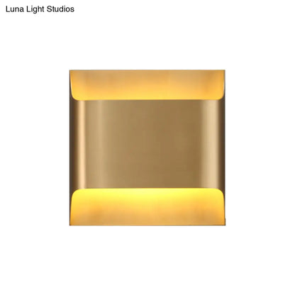 DecorBites™ Modern Gold Metal Sconce with 1 LED Light - Perfect Wall Lighting for Living Room