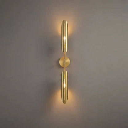 Modern gold metal wall light bedroom sconce with frosted globe