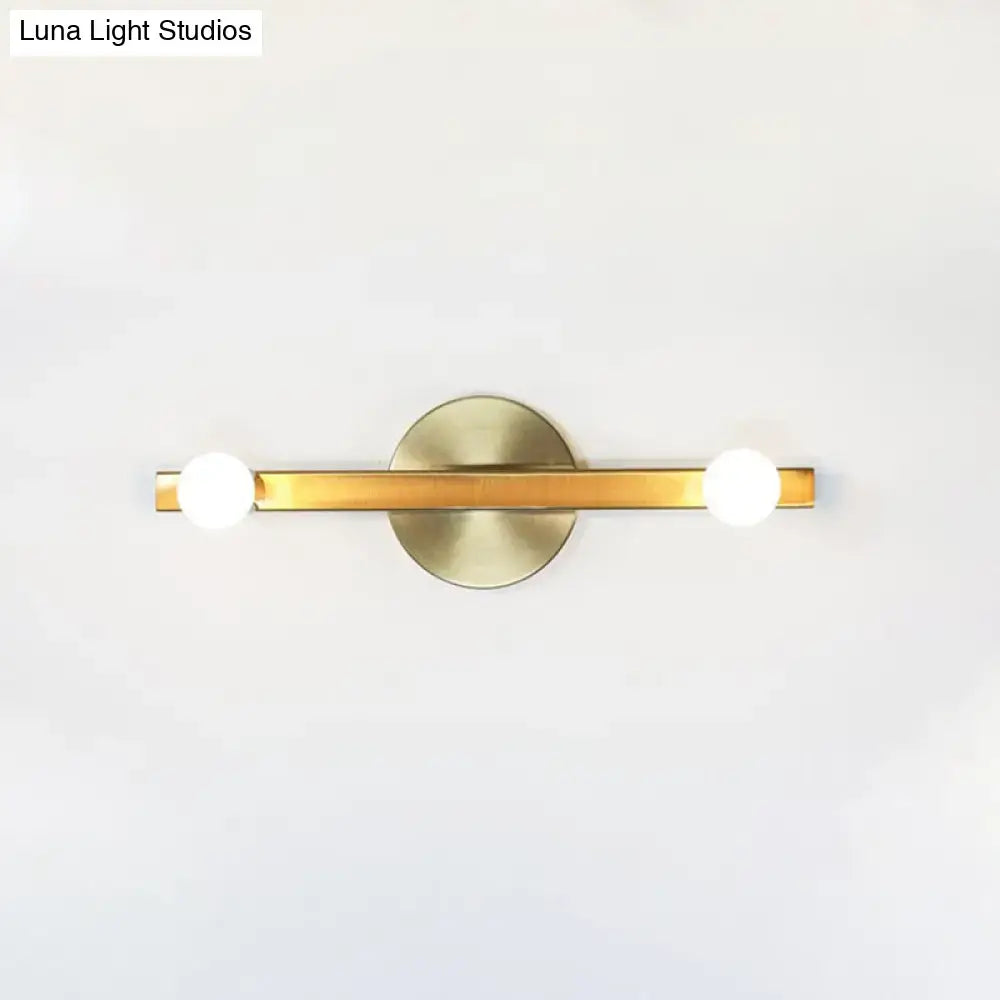 Modern gold metallic linear sconce light vanity lamp bedroom