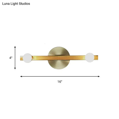 Modern gold metallic linear sconce light vanity lamp bedroom