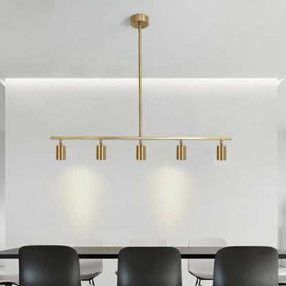 Modern gold minimalist adjustable led pendant light dining room