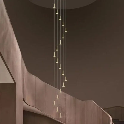 Modern gold minimalist ceiling chandelier living room pendant light