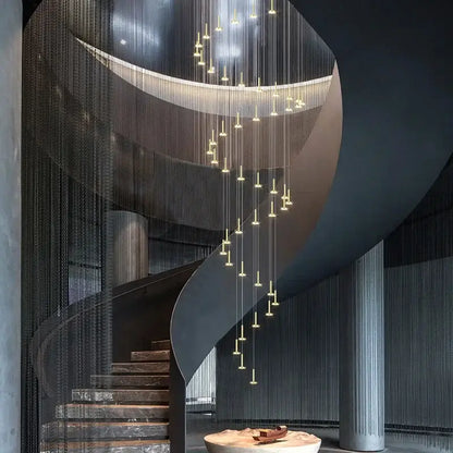 Modern gold minimalist ceiling chandelier living room pendant light