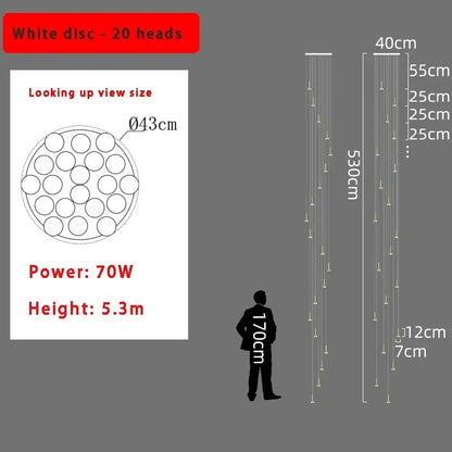 Modern gold minimalist ceiling chandelier living room pendant light