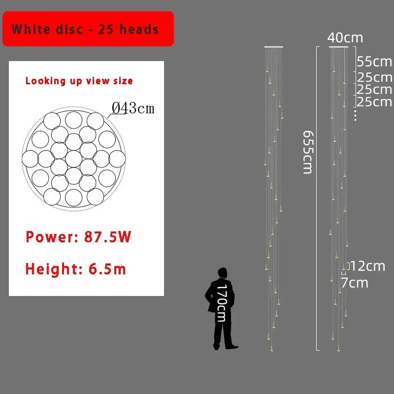 Modern gold minimalist ceiling chandelier living room pendant light