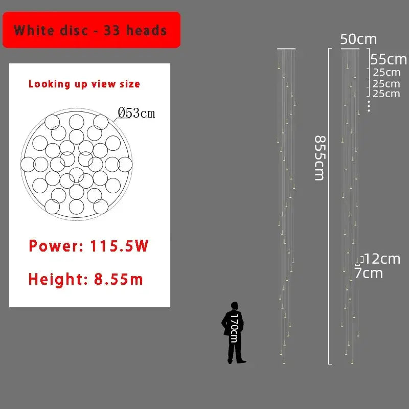 Modern gold minimalist ceiling chandelier living room pendant light