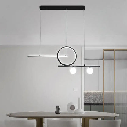 Modern gold minimalist globe acrylic shade hanging light dining room
