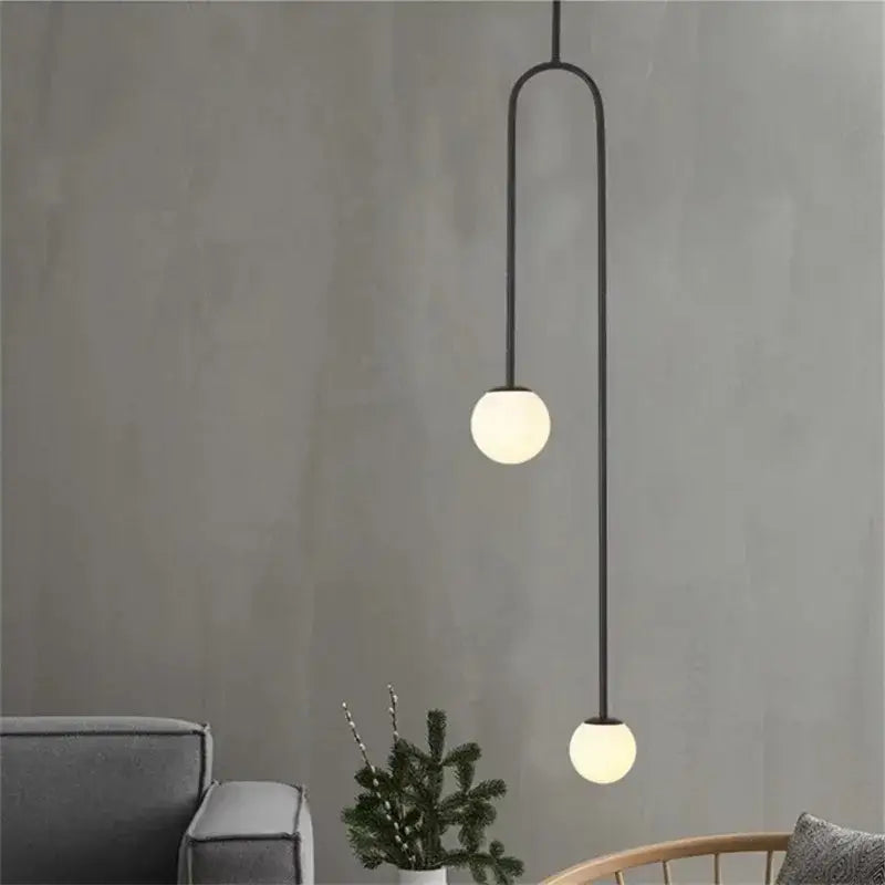 Modern gold minimalist iron chandelier – dining room pendant light