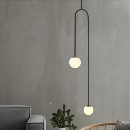 Modern gold minimalist iron chandelier – dining room pendant light