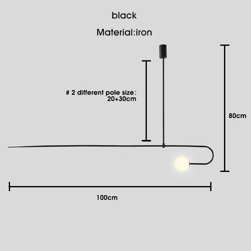 Modern gold minimalist iron chandelier – dining room pendant light