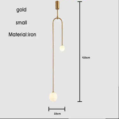 Modern gold minimalist iron chandelier – dining room pendant light