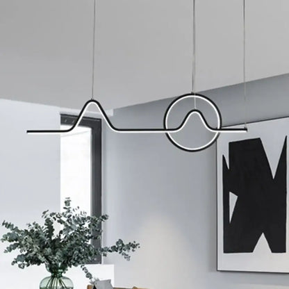 Modern gold minimalist led pendant light dining room 110v-120v
