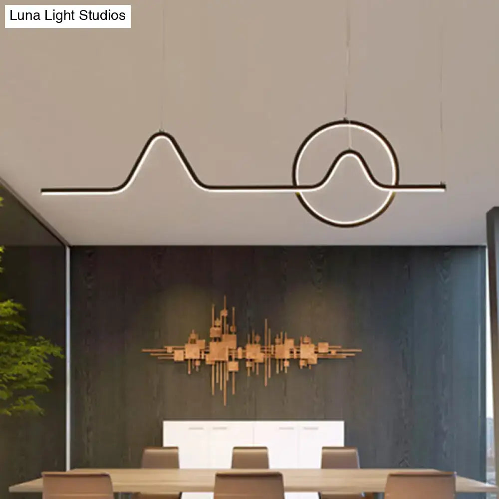Modern gold minimalist led pendant light dining room 110v-120v