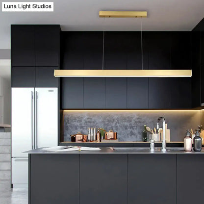 Modern gold minimalist led suspension lamp dining room light fixture