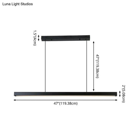 Modern gold minimalist led suspension lamp dining room light fixture