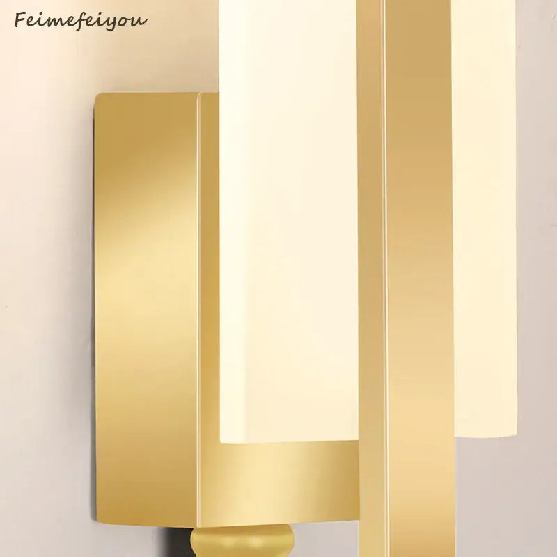 Modern gold minimalist led wall lamp for bedroom aisle light