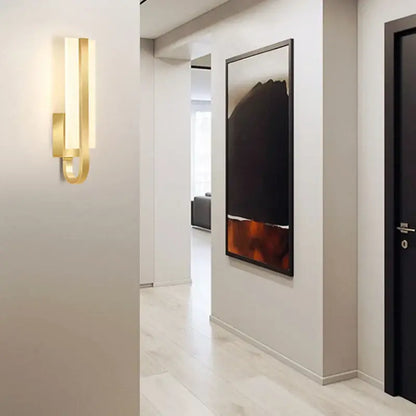 Modern gold minimalist led wall lamp for bedroom aisle light