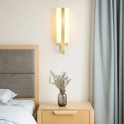 Modern gold minimalist led wall lamp for bedroom aisle light