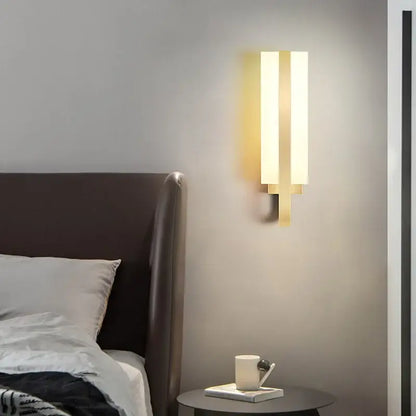Modern gold minimalist led wall lamp for bedroom aisle light
