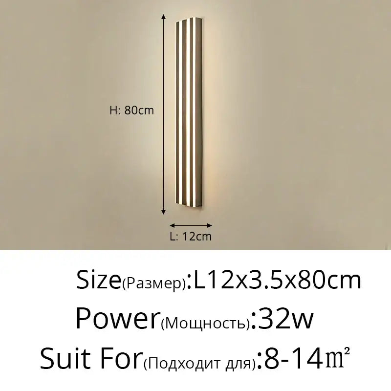 Modern gold minimalist led wall lamp for bedroom and exterior corridor