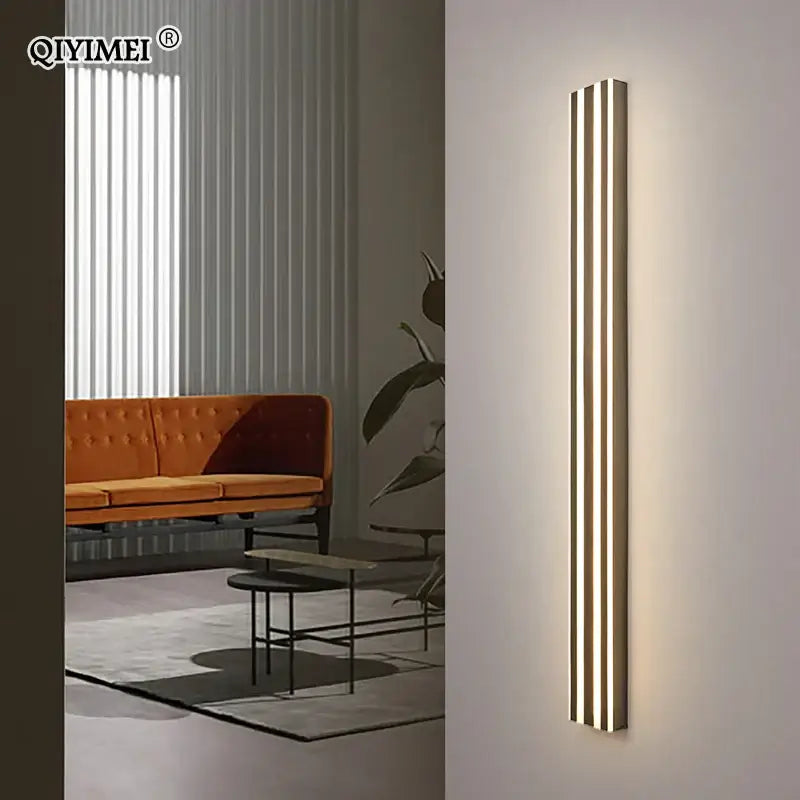 Modern gold minimalist led wall lamp for bedroom and exterior corridor