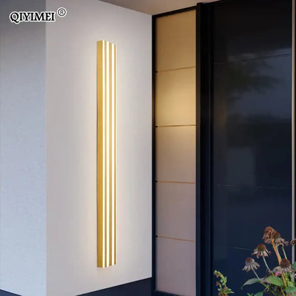Modern gold minimalist led wall lamp for bedroom and exterior corridor