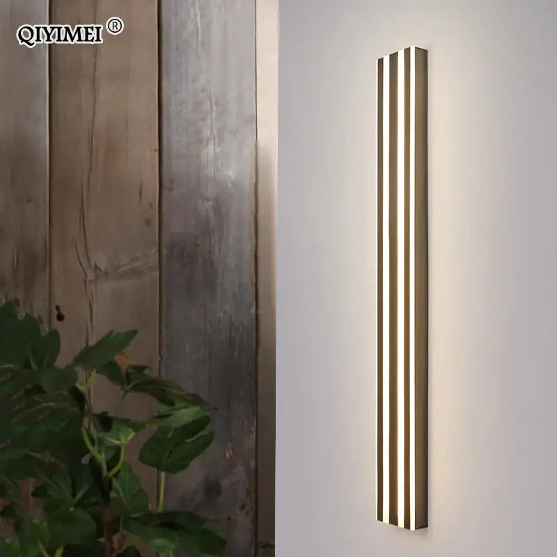 Modern gold minimalist led wall lamp for bedroom and exterior corridor