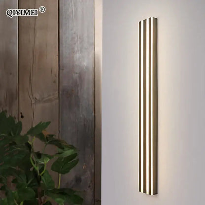 Modern gold minimalist led wall lamp for bedroom and exterior corridor