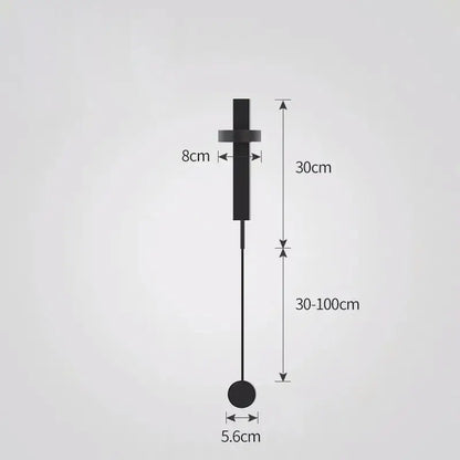 Modern gold minimalist led wall lamp for living room art light