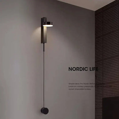 Modern gold minimalist led wall lamp for living room art light