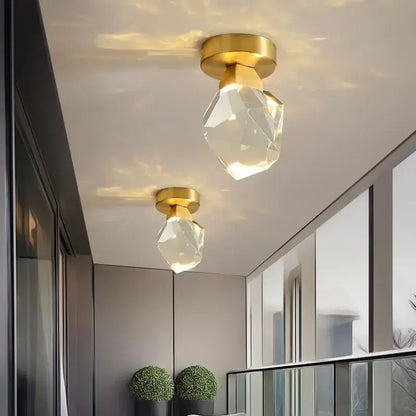 Modern gold minimalist led wall lamp for living room crystal globe