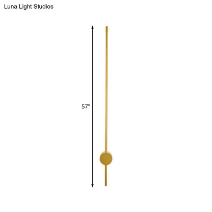 Modern gold minimalist led wall light bedroom fixture height 57