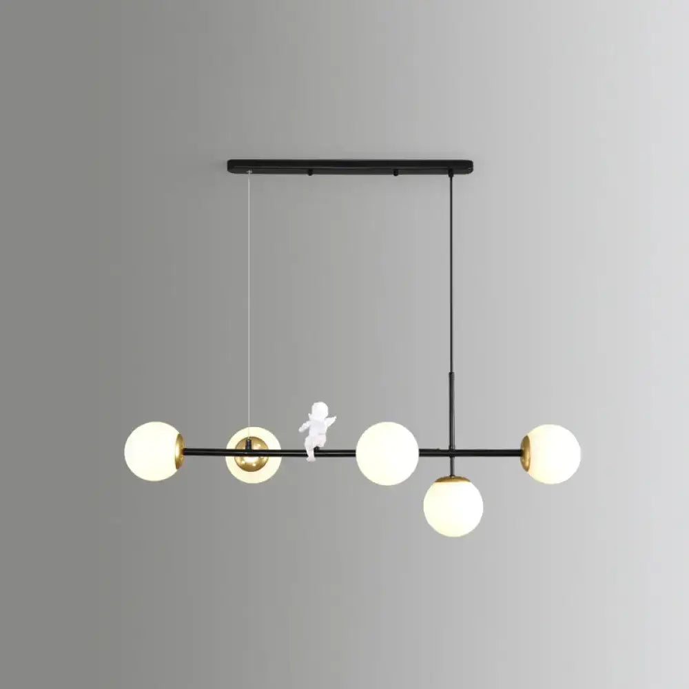 Modern gold modo island 5-light pendant light for dining room