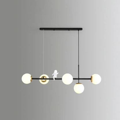 Modern gold modo island 5-light pendant light for dining room