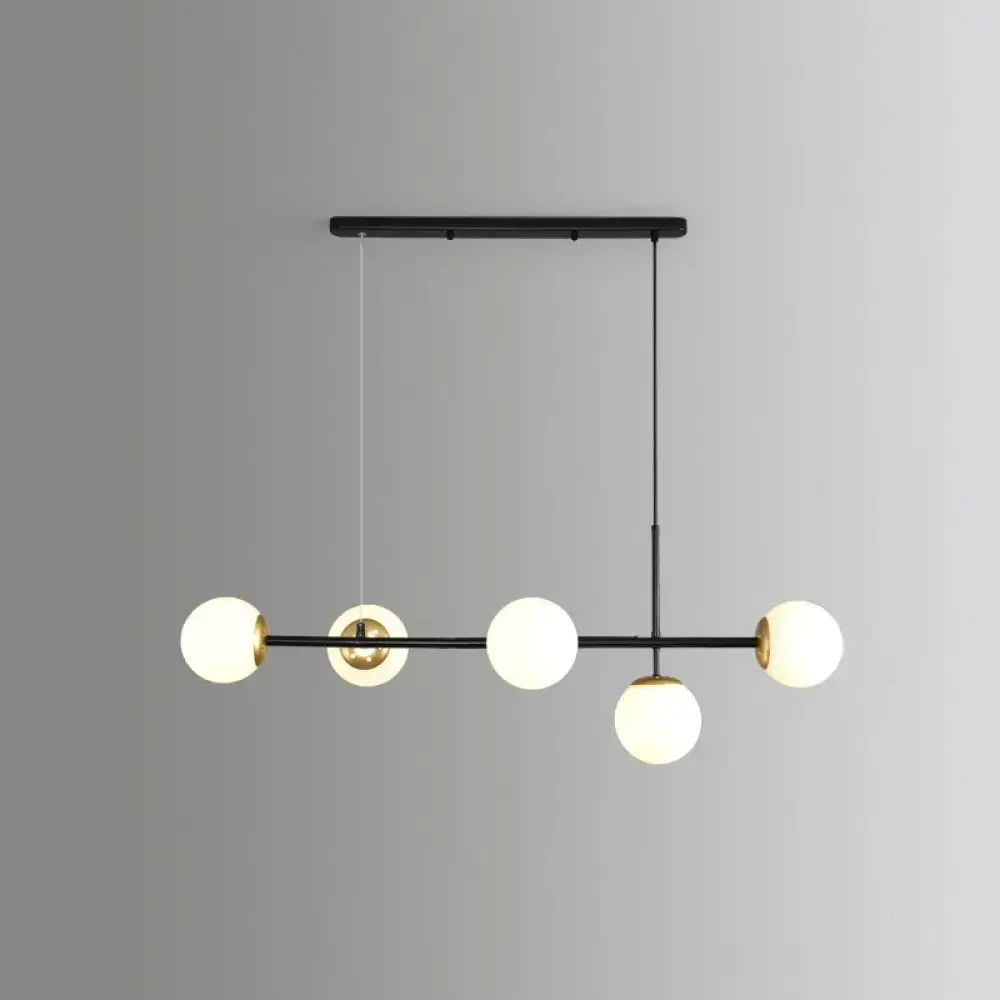 Modern gold modo island 5-light pendant light for dining room