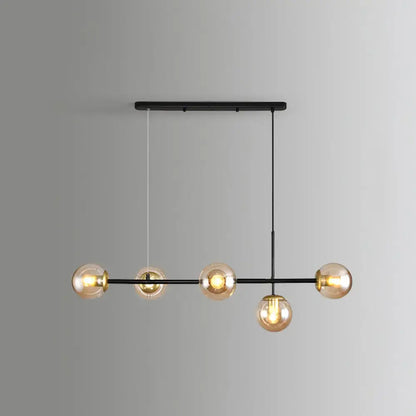 Modern gold modo island 5-light pendant light for dining room
