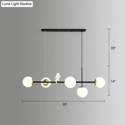 Modern gold modo island 5-light pendant light for dining room