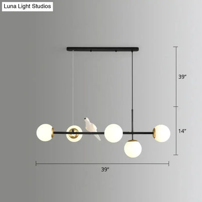 Modern gold modo island 5-light pendant light for dining room