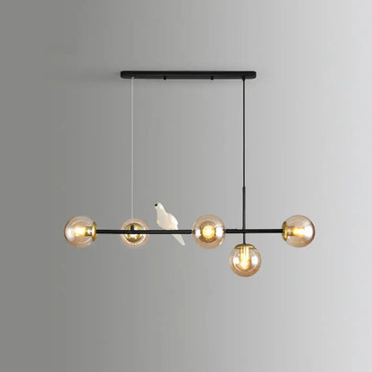 Modern gold modo island 5-light pendant light for dining room