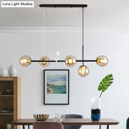 Modern gold modo island 5-light pendant light for dining room