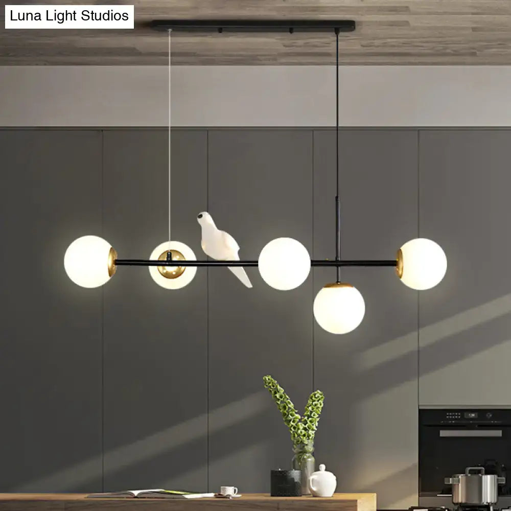 Modern gold modo island 5-light pendant light for dining room
